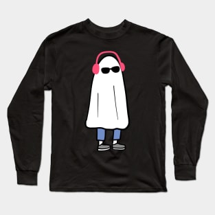 Funny Ghost with glasses Long Sleeve T-Shirt